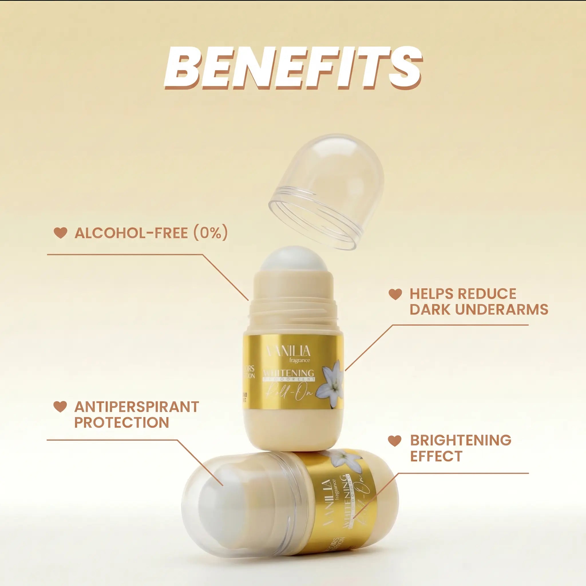 Vanilla Whitening Deodorant Roll-On OFFER 1+50% 50 ML