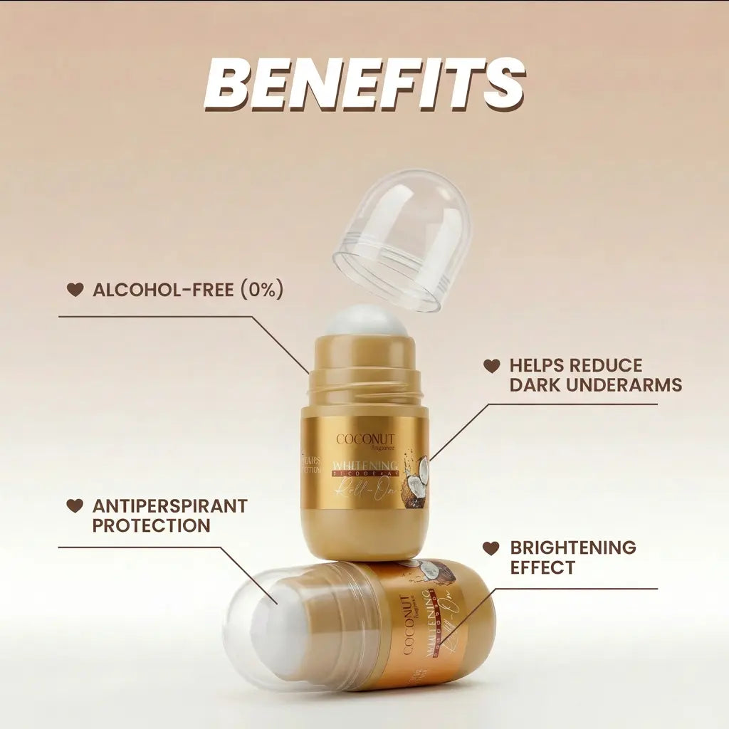 Coconut Whitening Deodorant Roll-On 50 ML