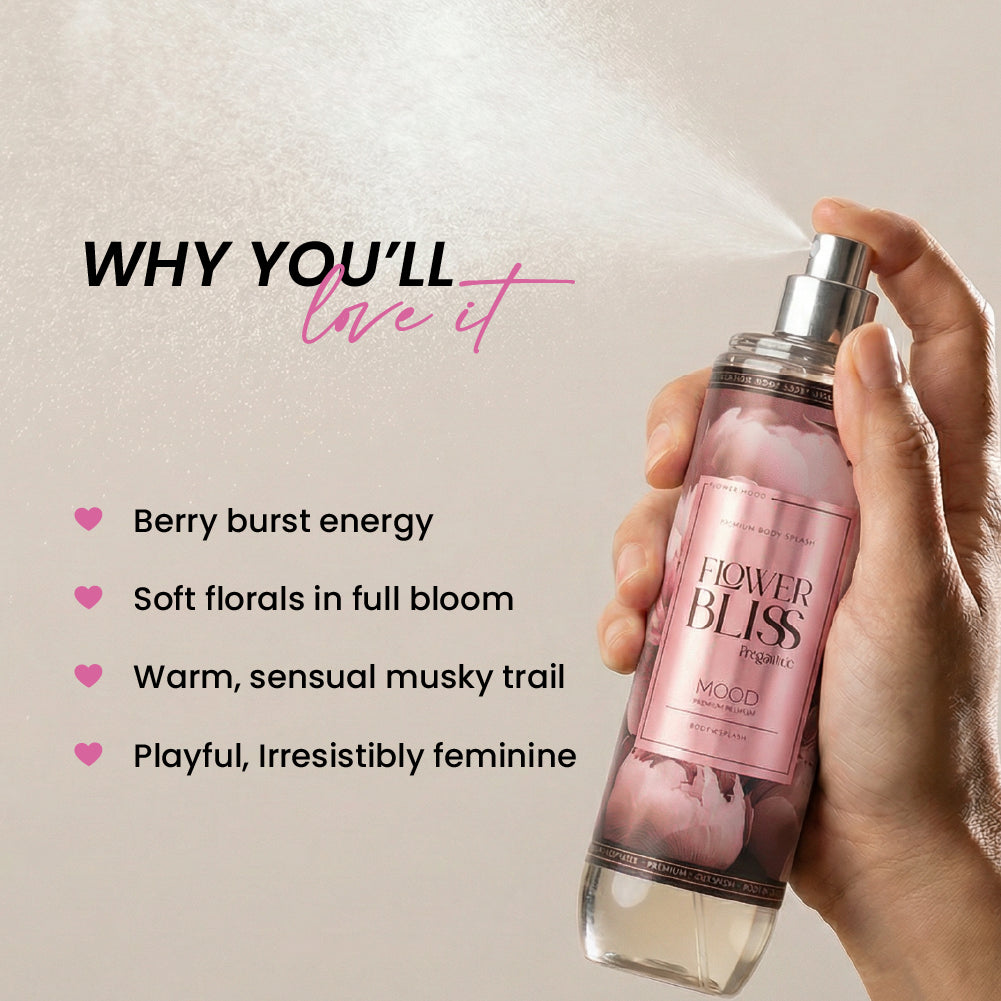 MOOD Flower Bliss Body Splash 220ML scented Body Splash routine