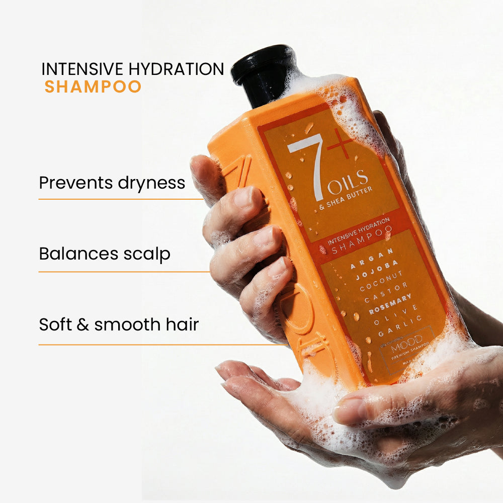 MOOD 7Oils Plus Intensive Hydration Shampoo 400ML benefits and key ingredients