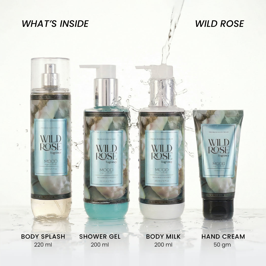 What is inside MOOD All-Over Wild Rose Set